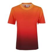 Gradient Sunset T-Shirt Courrèges , Orange , Dames