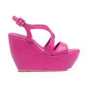 Creta Wedge Sandals With Bands Paloma Barceló , Pink , Dames