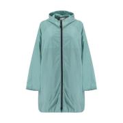 Midnight Blue Voile Crepe Jersey Parka Aspesi , Blue , Dames