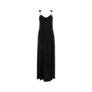 Zwarte stretch nylon jurk Stijlvol en comfortabel Magda Butrym , Black...