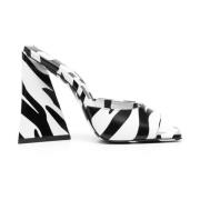 Zebra Print Hakken Muiltjes The Attico , White , Dames