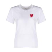 T-Shirts Comme des Garçons Play , White , Dames