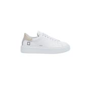 Witte en Beige Sfera Sneakers D.a.t.e. , White , Dames