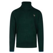 Katoenen Turtleneck Trui PS By Paul Smith , Green , Heren