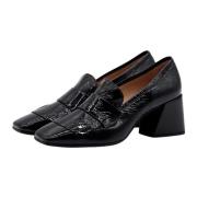 Nieuwe Amy Heel Loafer in zwart leer Pomme D'or , Black , Dames