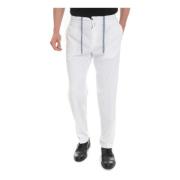 Elastische Taille Jogger Broek Kiton , White , Heren