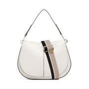 Moderne en Chic Helena Round Leren Tas Gianni Chiarini , White , Dames