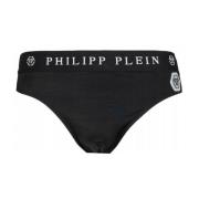 Zwarte polyamide zwemkleding voor heren Philipp Plein , Black , Heren