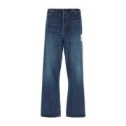 Premium Straight Denim Jeans Mihara Yasuhiro , Blue , Heren