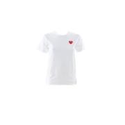 Logo T-shirt Comme des Garçons Play , White , Dames