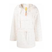 Broderie Anglaise Cape Jas Moncler , White , Dames