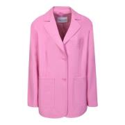 Roze Kunstleren Blazer Stand Studio , Pink , Dames