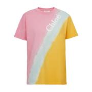 Tie-Dye Logo Print T-Shirt Chloé , Multicolor , Dames