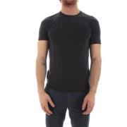 Cupro Elastische Zwarte T-Shirt RRD , Black , Heren