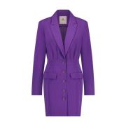 Blazer Jurk, Vloeibaar Polyester Freebird , Purple , Dames