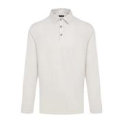 Katoenen Polo Shirt Kiton , Beige , Heren