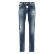 Super Straight Denim Jeans Philipp Plein , Blue , Heren