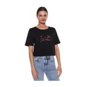 T-Shirt T-Shirt Liu Jo , Black , Dames