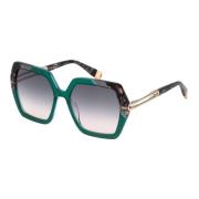 Hexagonale zonnebril voor dames Furla , Green , Dames