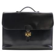 Pre-owned Leather handbags Hermès Vintage , Black , Unisex