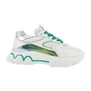 Witte Zilveren Leren Hyperactive Sneakers Hogan , White , Dames