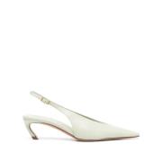 Groene puntige slingback-pumps Lanvin , Green , Dames