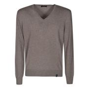 V-neck Knitwear Fay , Brown , Heren