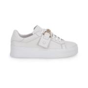 Witte Mousse Sneakers voor Vrouwen Frau , White , Dames