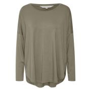 Wijdvallende Longsleeve Top Part Two , Gray , Dames