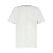 Logo Print Katoenen T-shirt Maison Margiela , Gray , Dames