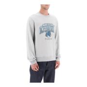 Campus Fox Print Sweatshirt Maison Kitsuné , Gray , Heren