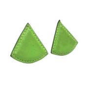 Pre-owned Leather earrings Hermès Vintage , Green , Dames