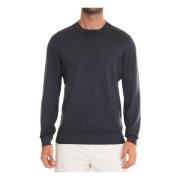 Stone Washed Slim Fit Pullover Fay , Black , Heren