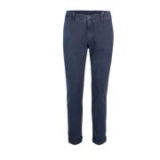 Slim Fit Chino Broek Mason's , Blue , Heren