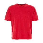 Premium Rood Katoenen Jumbo T-Shirt visvim , Red , Heren