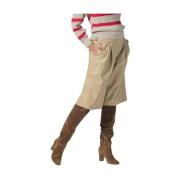 Bormuda in Eco -Leer Erika Cavallini , Beige , Dames