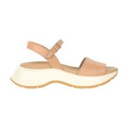 Beige Platte Sandalen H585 Hogan , Brown , Dames