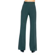 Flare Leg Hoge Taille Broek - Donkergroen Margaux Lonnberg , Green , D...