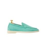 Turquoise Suède Loafers Scarosso , Blue , Dames
