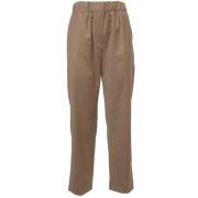 Stretch wollen flanellen broek Max Mara Weekend , Brown , Dames