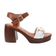 Premium hoge hak sandalen Cinzia Soft , White , Dames