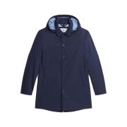 Blauwe Drielaagse Autojas - Lente-Zomer 2021 Collectie Woolrich , Blue...