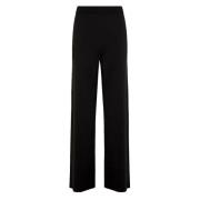 Wijde Zwarte Broek Seventy , Black , Dames