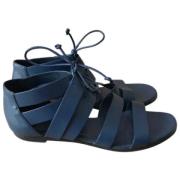 Pre-owned Sandalen Hermès Vintage , Blue , Dames