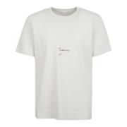 Ronde Hals T-shirts en Polos Saint Laurent , White , Heren