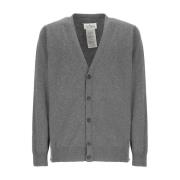 Grijze Kasjmier Cardigan met V-Hals en Vier Stiksels Maison Margiela ,...