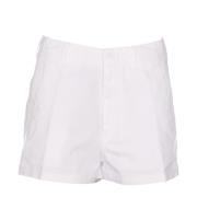 Witte Jaele Shorts met knoop- en ritssluiting Dondup , White , Dames