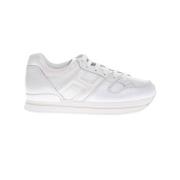 Witte lage sneakers met hagedisprint applicatie Hogan , White , Dames