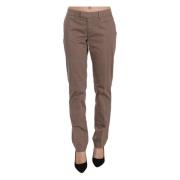 Bruine Straight Cut Broek Dondup , Brown , Dames