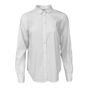 Overhemd met lange mouwen, effen kleur 2-Biz , White , Dames